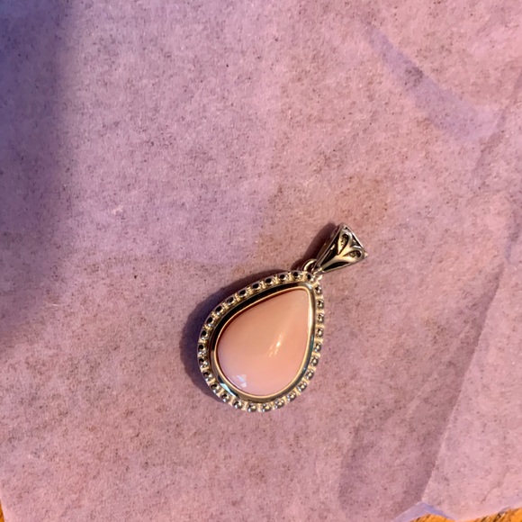 NIB Sterling Silver JTV Pink Peruvian Opal Decorative Pendant - Picture 9 of 12